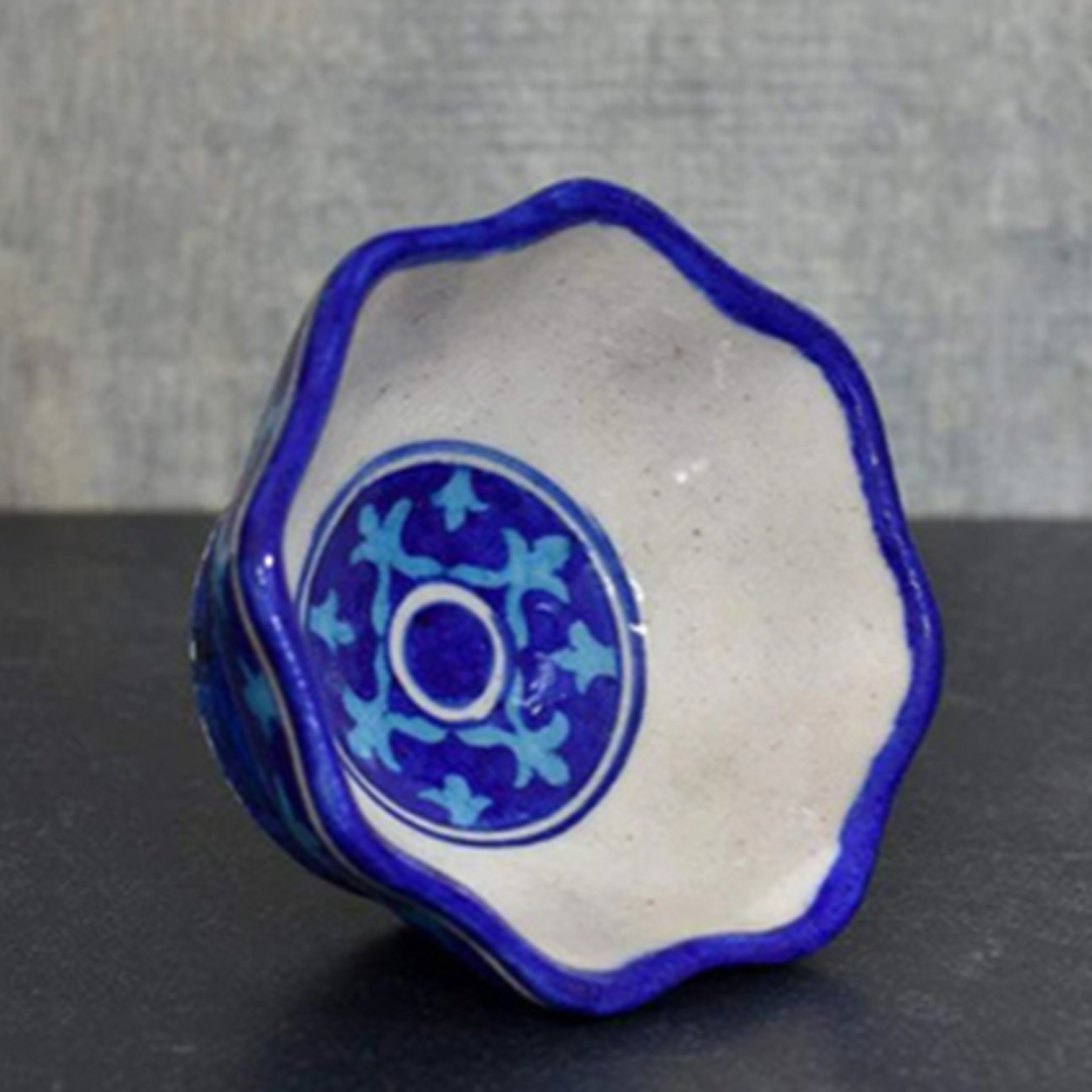 Blue Pottery Bowl Lotus
