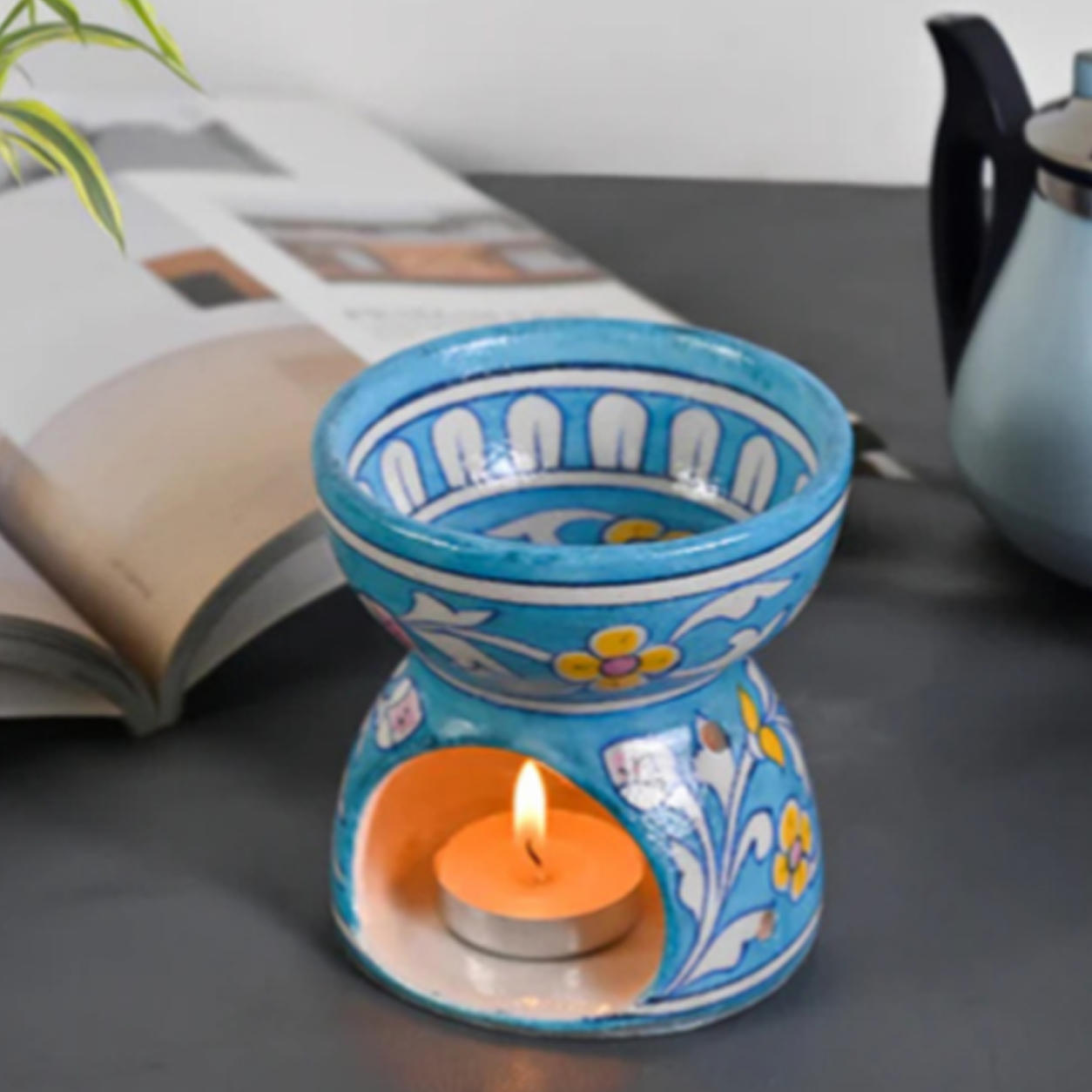 Blue Pottery Oil Burner