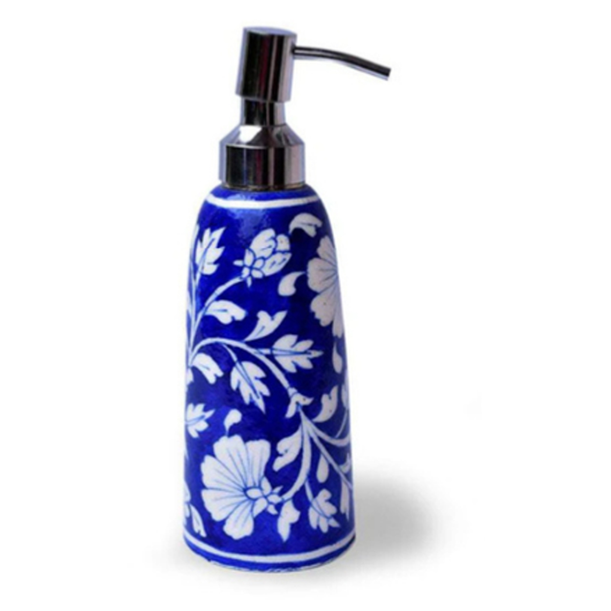 Blue Pottery Dispenser Bottle
