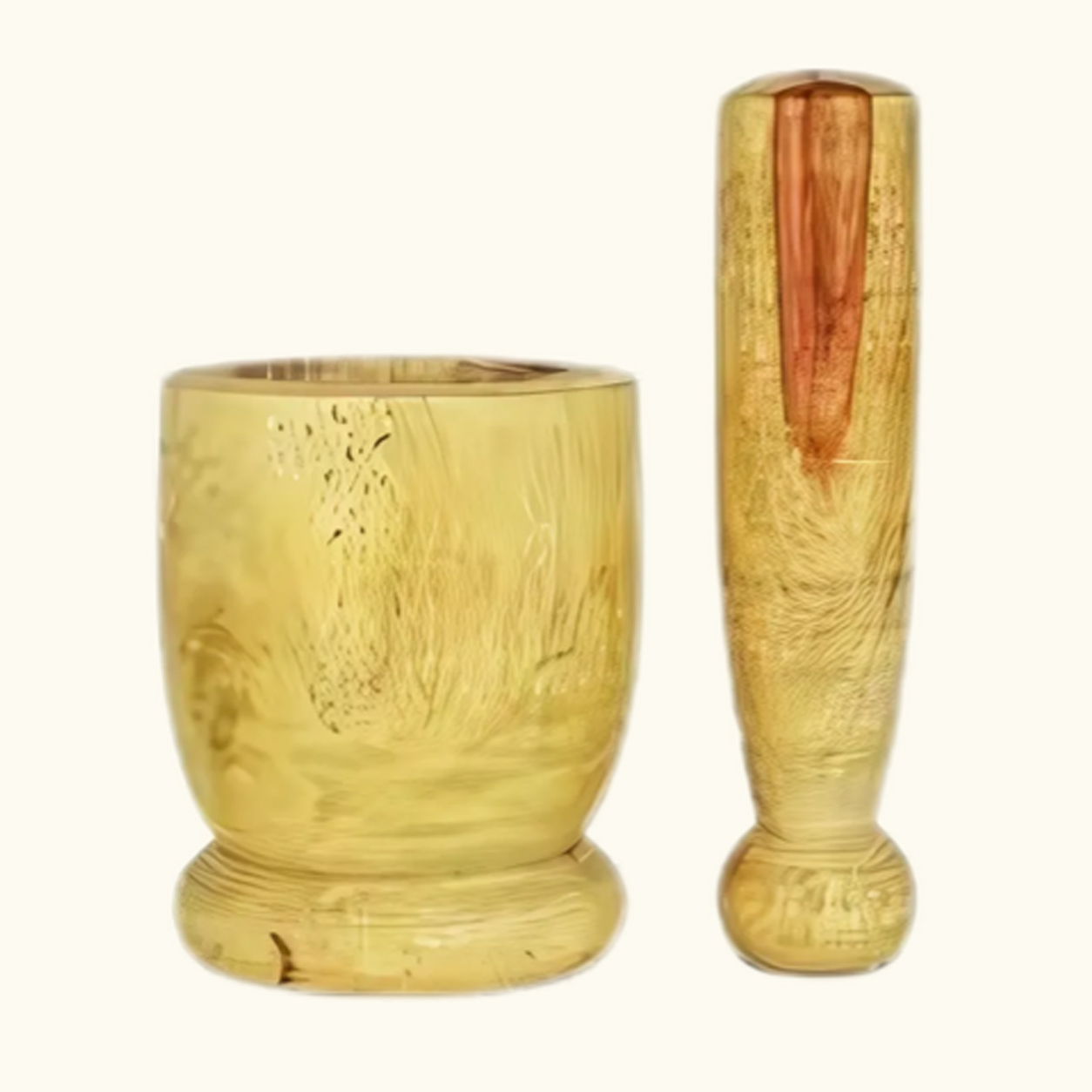 Wooden Mortar and Pestle